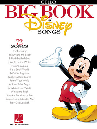 The Big Book Of Disney Songs Cello 72首迪士尼熱門金曲大全-大提琴