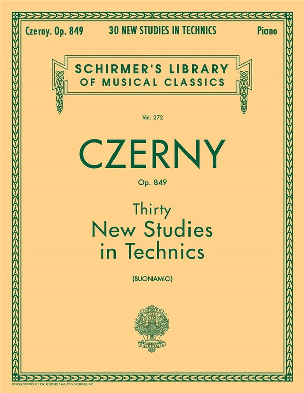 Czerny: 30 New Studies in Technics | Op. 849