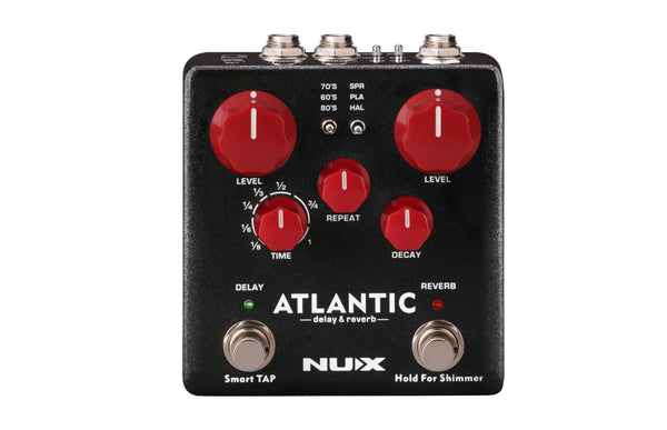 NUX NDR-5 Atlantic｜延遲與混響雙踩釘效果器｜Delay & Reverb Pedal