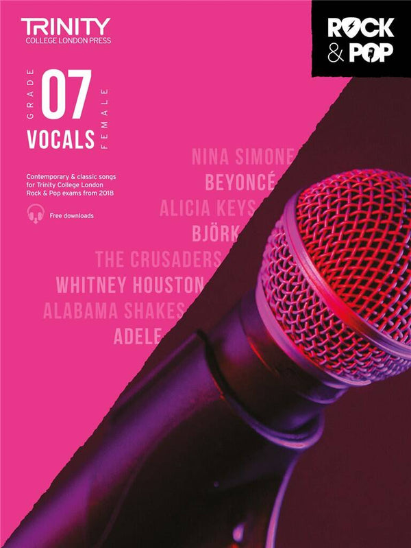 Trinity Rock and Pop from 2018 Vocal Grade 7 Female Voice with Audio Online